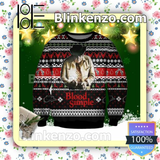 Loren Visser Blood Simple Christmas Holiday Christmas Sweatshirts