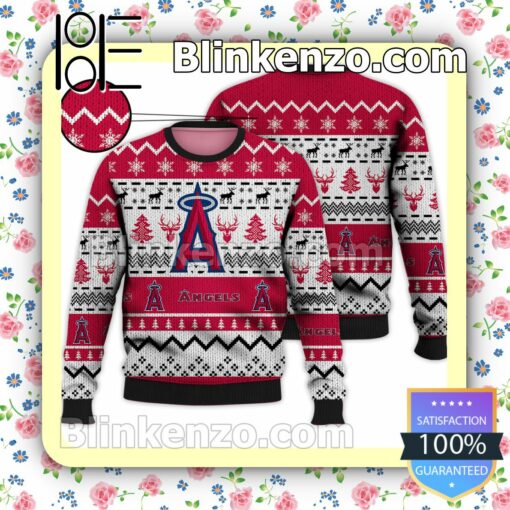 Los Angeles Angels MLB Ugly Sweater Christmas Funny