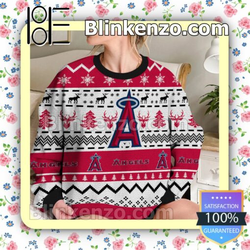 Los Angeles Angels MLB Ugly Sweater Christmas Funny b