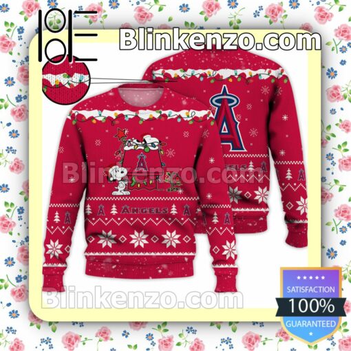 Los Angeles Angels Snoopy Christmas MLB Sweatshirts