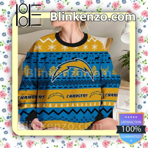 Los Angeles Chargers NFL Ugly Sweater Christmas Funny b