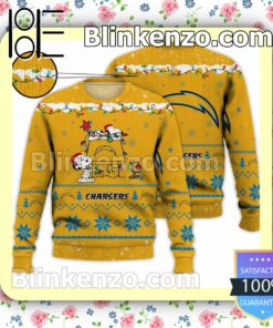 Los Angeles Chargers Snoopy Christmas NFL Sweatshirts
