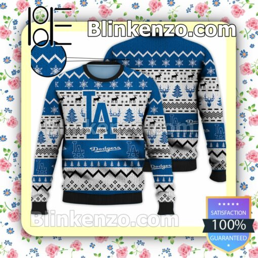 Los Angeles Dodgers MLB Ugly Sweater Christmas Funny