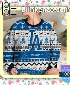 Los Angeles Dodgers MLB Ugly Sweater Christmas Funny b