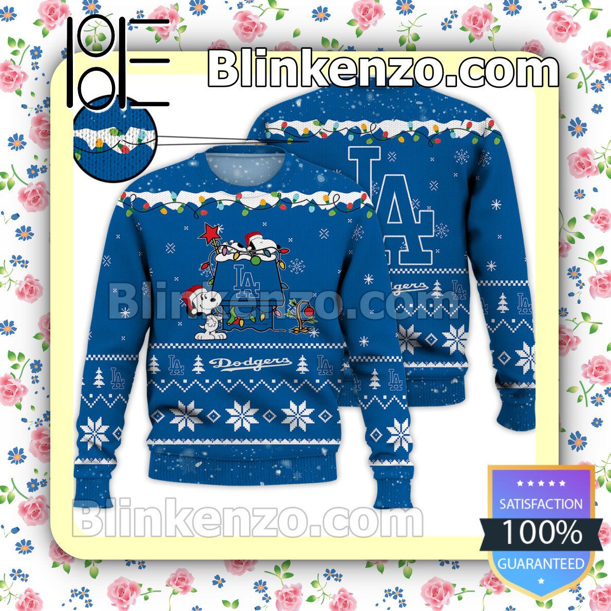 Los Angeles Dodgers MLB Ugly Sweater Christmas Funny - Blinkenzo