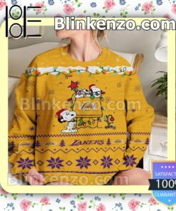 Los Angeles Lakers Snoopy Christmas NBA Sweatshirts b