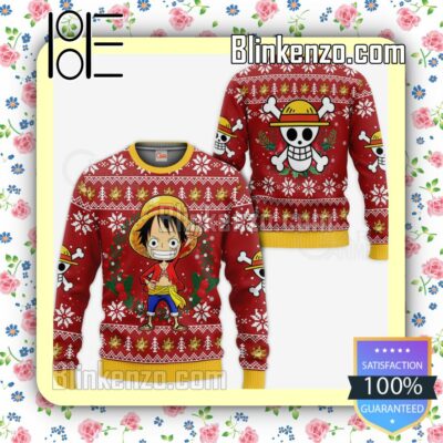 Luffy One Piece Anime Knitted Christmas Jumper