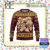 Luffy Punch One Piece Manga Anime Knitted Christmas Jumper
