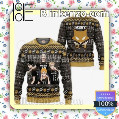 MSBY Black Jackals Haikyuu Anime Holiday Christmas Sweatshirts