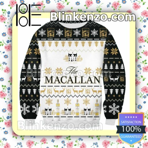 Macallan Luxury Single Malt Scotch Whisky Holiday Christmas Sweatshirts