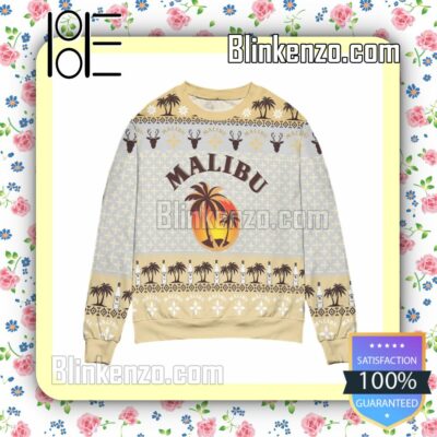 Malibu Coconut Rum Logo Palm Tree Christmas Jumpers