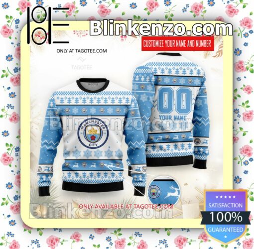 Manchester City Football Holiday Christmas Sweatshirts