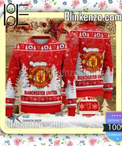 Manchester United Logo Hat Christmas Sweatshirts