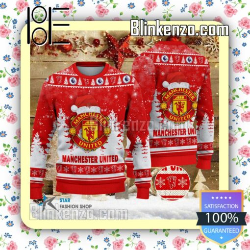 Manchester United Logo Hat Christmas Sweatshirts