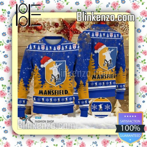 Mansfield Town Logo Hat Christmas Sweatshirts