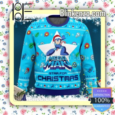 Mega Man Star For Christmas Knitted Christmas Jumper