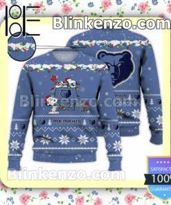 Memphis Grizzlies Snoopy Christmas NBA Sweatshirts