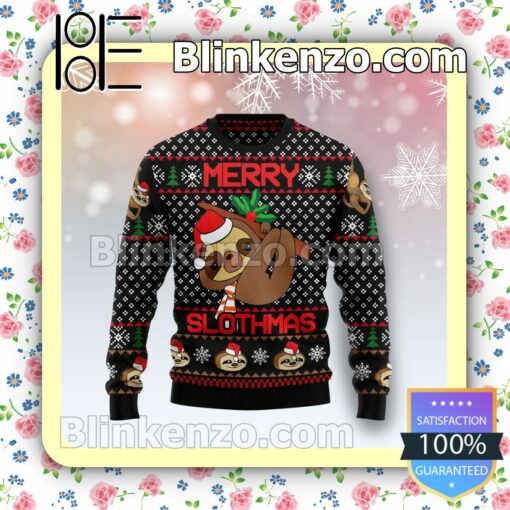 Merry Slothmas Holiday Christmas Sweatshirts
