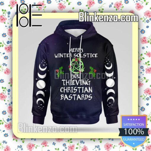 Merry Winter Solstice You Christian Bastards Hoodie Jacket a