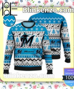 Miami Marlins MLB Ugly Sweater Christmas Funny