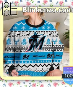 Miami Marlins MLB Ugly Sweater Christmas Funny b