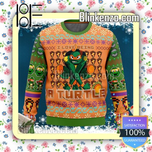 Michelangelo Rise Of The Teenage Mutant Ninja Turtles Knitted Christmas Jumper