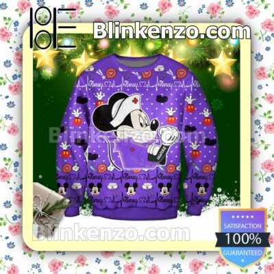 Mickey Nurse Disney Holiday Christmas Sweatshirts