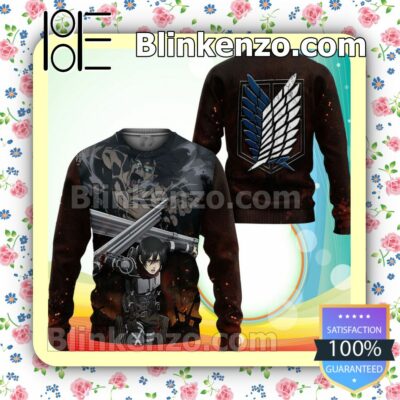 Mikasa Ackerman Attack On Titan Final Season Manga Anime Knitted Christmas Jumper