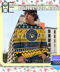 Milwaukee Brewers MLB Ugly Sweater Christmas Funny c