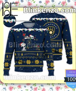 Milwaukee Brewers Snoopy Christmas MLB Sweatshirts