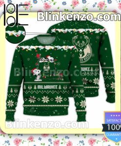 Milwaukee Bucks Snoopy Christmas NBA Sweatshirts