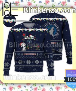 Minnesota Timberwolves Snoopy Christmas NBA Sweatshirts