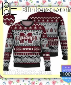 Mississippi State Bulldogs NCAA Ugly Sweater Christmas Funny