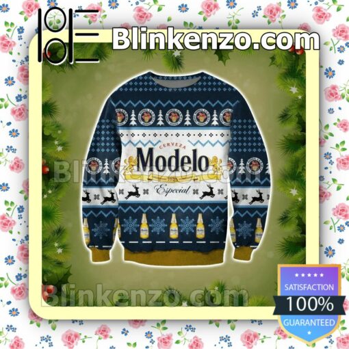 Modelo Especial Beer Premium Holiday Christmas Sweatshirts