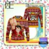 Monkey Luffy One Piece Anime Knitted Christmas Jumper