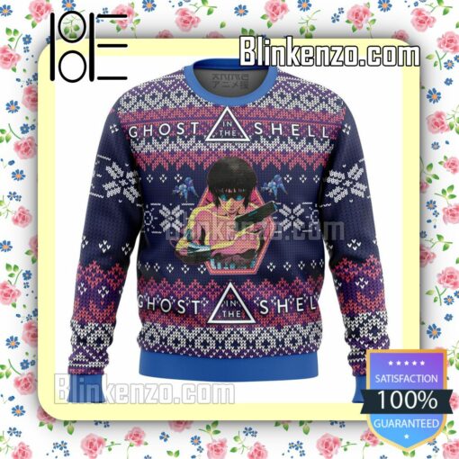 Motoko Kusanagi Ghost In The Shell Alt Premium Manga Anime Knitted Christmas Jumper