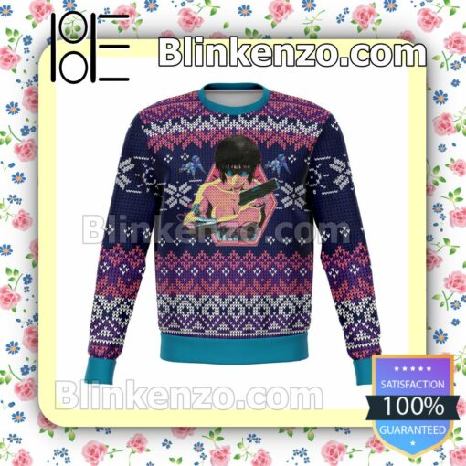 Motoko Kusanagi Ghost In The Shell Anime Premium Holiday Christmas Sweatshirts