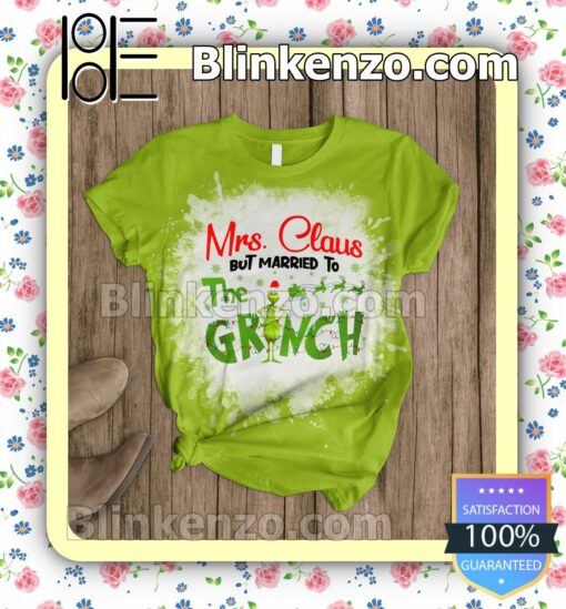 Mrs Claus But Married To The Grinch Pajama Sleep Sets b