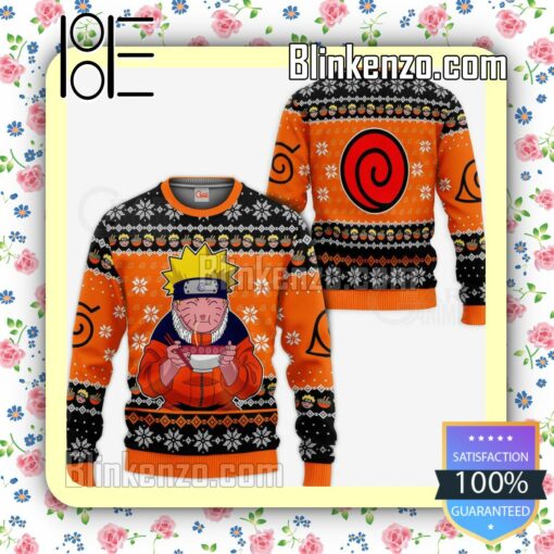 Naruto Ramen Naruto Shippuden Manga Anime Knitted Christmas Jumper