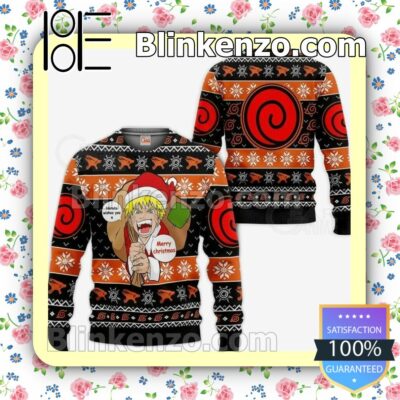 Naruto Uzumaki Clan Manga Anime Holiday Christmas Sweatshirts