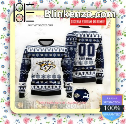 Nashville Predators Hockey Christmas Sweatshirts