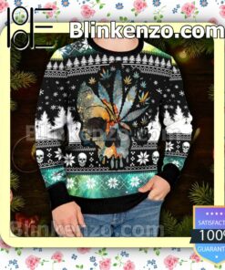 Native American Chief Christmas Pattern Skull Christmas Sweatshirts c