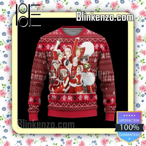 Nekoma High Haikyuu Xmas Manga Anime Knitted Christmas Jumper