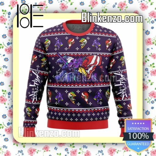 Neon Genesis Evangelion Evas Premium Manga Anime Christmas Jumper