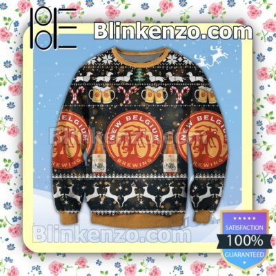 New Belgium Brewing Logo Fat Tire Amber Ale Beer Christmas Jumpers