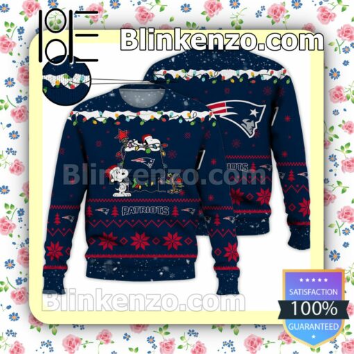 New England Patriots Snoopy Christmas NFL Sweatshirts