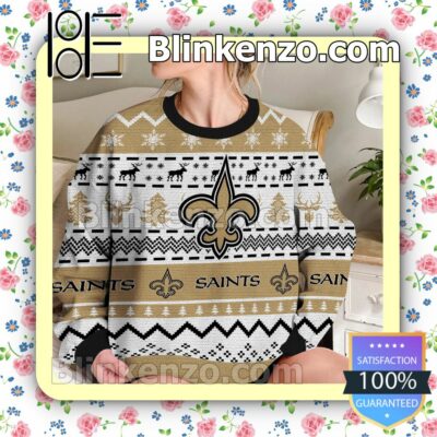 New Orleans Saints NFL Ugly Sweater Christmas Funny b