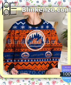 New York Mets MLB Ugly Sweater Christmas Funny b