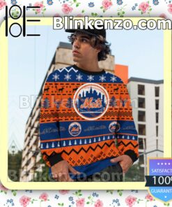 New York Mets MLB Ugly Sweater Christmas Funny c
