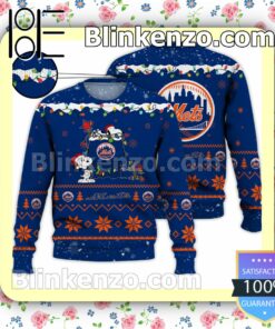 New York Mets Snoopy Christmas MLB Sweatshirts